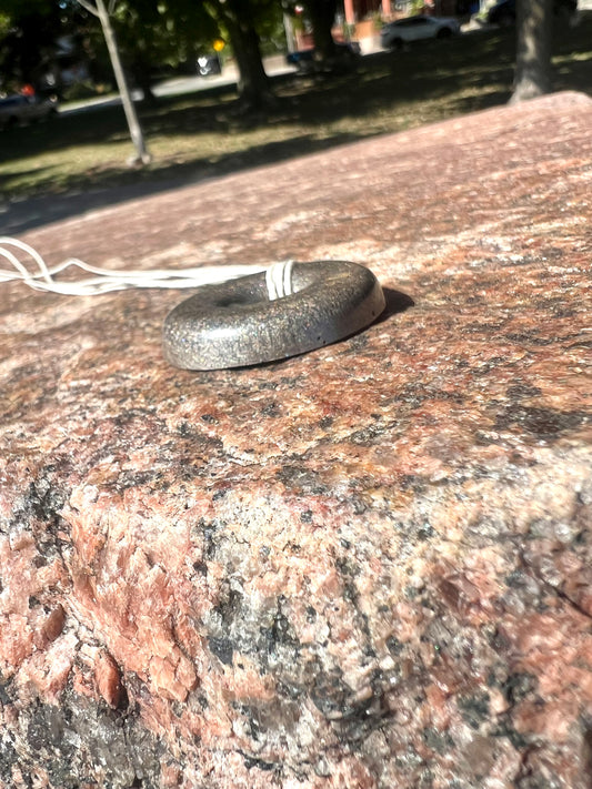 LONDON FOG TORUS PENDANT Copper, Magnetic sand, & Quartz, Magic Mix Mini-Torus Pendant of Copper Zinc and Iron Orgone