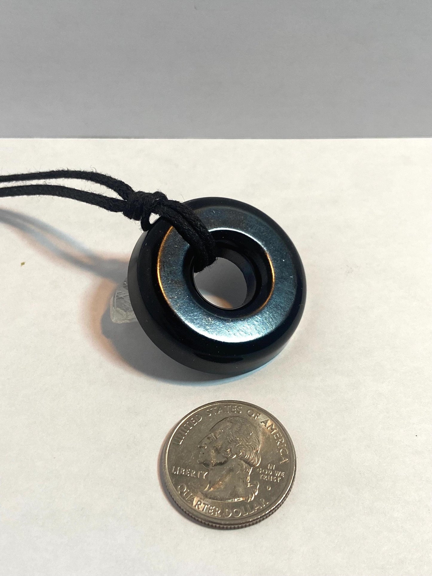 MAGICMIX TORUS PENDANT Shungite, Quartz, & Magic Mix Torus Pendant of Copper Zinc and Iron Orgone