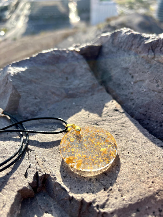 24k GOLD PRO PENDANT 24 Karat Gold and Resin Pendant (Non-Orgone)