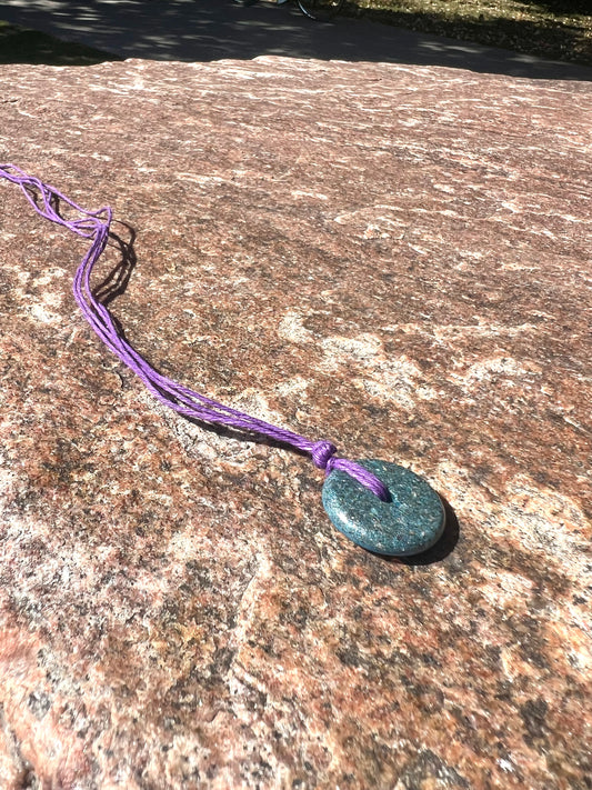 DARK BLUE TORUS PENDANT Copper, Magnetic sand, & Quartz, Magic Mix Mini-Torus Pendant of Copper Zinc and Iron Orgone