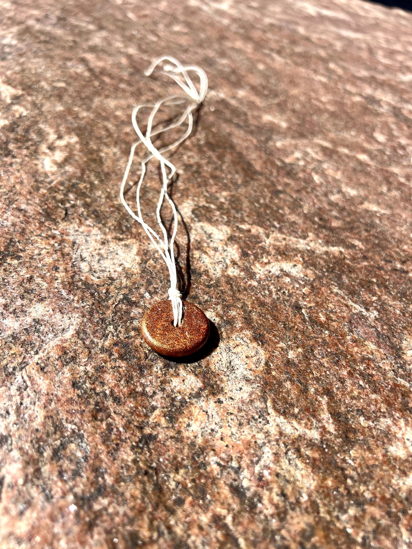 BRONZE TORUS PENDANT Copper, Magnetic sand, & Quartz, Magic Mix Mini-Torus Pendant of Copper Zinc and Iron Orgone