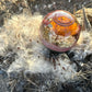 FIREFLOWER SPHERE Quartz Copper Magic Mix Tensor Earth Frequency Sphere with Crown Chakra Balancing Minerals