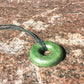 LIME TORUS PENDANT Copper, Magnetic sand, & Quartz, Magic Mix Mini-Torus Pendant of Copper Zinc and Iron Orgone