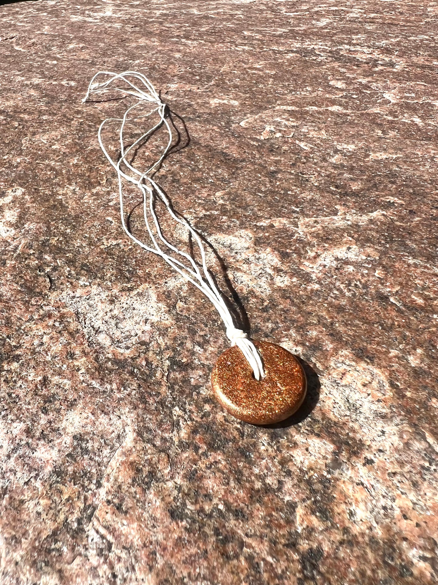 BRONZE TORUS PENDANT Copper, Magnetic sand, & Quartz, Magic Mix Mini-Torus Pendant of Copper Zinc and Iron Orgone