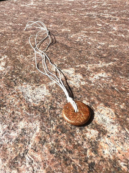 BRONZE TORUS PENDANT Copper, Magnetic sand, & Quartz, Magic Mix Mini-Torus Pendant of Copper Zinc and Iron Orgone