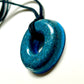 DEEP BLUE TORUS PENDANT (Brass) Copper, Magnetic sand, & Quartz, Magic Mix Mini-Torus Pendant of Copper Zinc and Iron Orgone