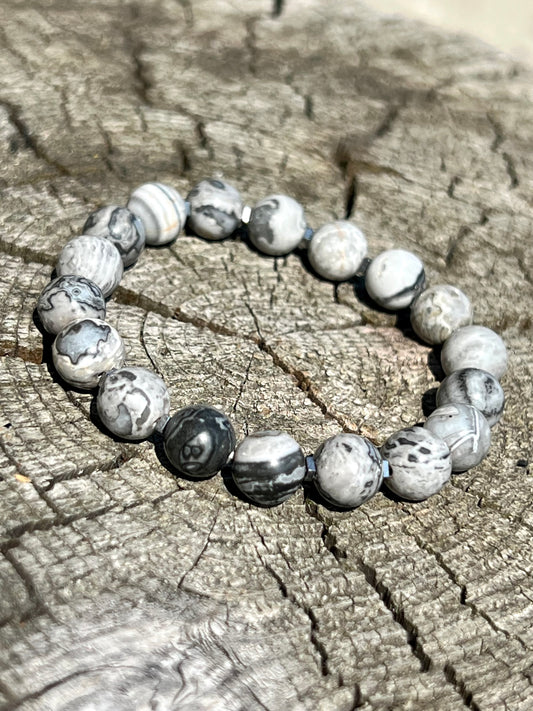 Slate Serenity Howlite Bracelet