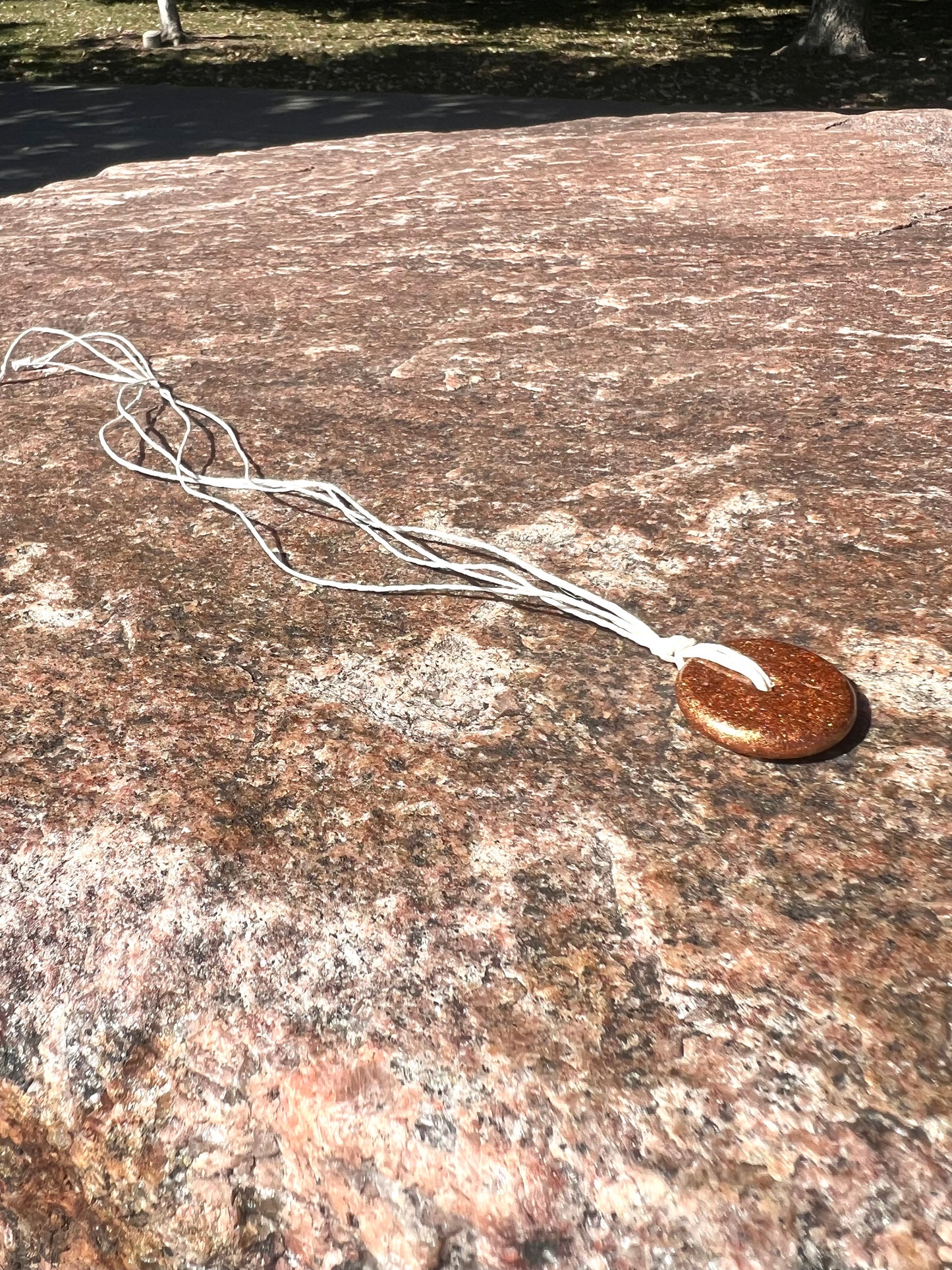 BRONZE TORUS PENDANT Copper, Magnetic sand, & Quartz, Magic Mix Mini-Torus Pendant of Copper Zinc and Iron Orgone