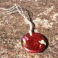 WINE ROSE TORUS PENDANT Copper, Magnetic sand, & Quartz, Magic Mix Mini-Torus Pendant of Copper Zinc and Iron Orgone