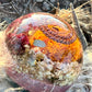 FIREFLOWER SPHERE Quartz Copper Magic Mix Tensor Earth Frequency Sphere with Crown Chakra Balancing Minerals