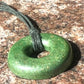 LIME TORUS PENDANT Copper, Magnetic sand, & Quartz, Magic Mix Mini-Torus Pendant of Copper Zinc and Iron Orgone