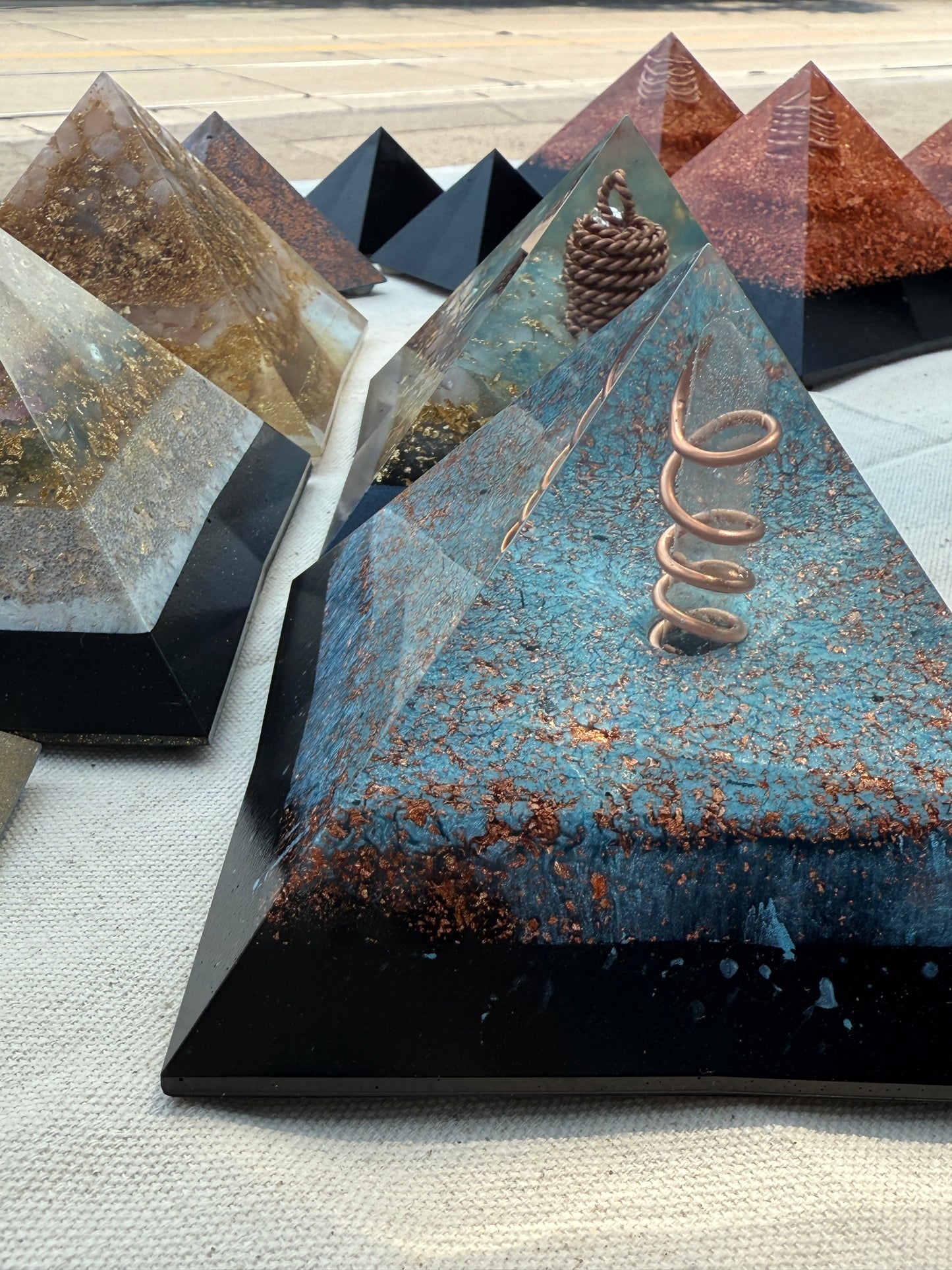 COPPER SOUL. Copper Wrapped Quartz Magic Mix Orgone. Giza Pyramid Energy. Crown Chakra Minerals. EMF Protection. Deep Sleep Raise Frequency