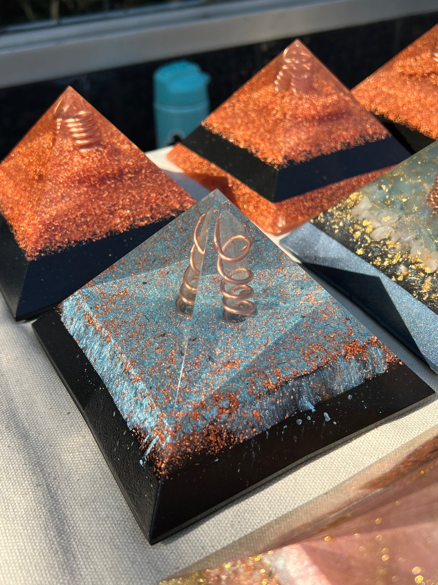 COPPER SOUL. Copper Wrapped Quartz Magic Mix Orgone. Giza Pyramid Energy. Crown Chakra Minerals. EMF Protection. Deep Sleep Raise Frequency