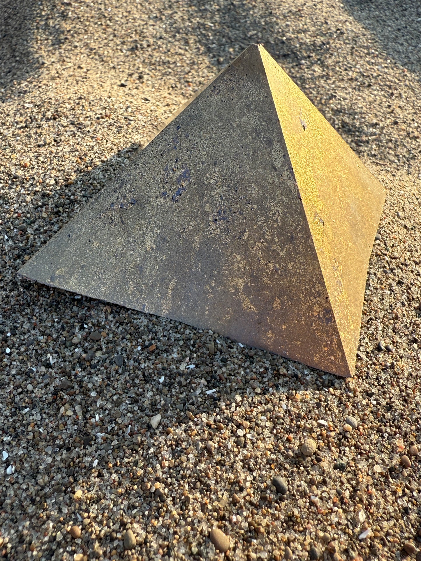 BRASS HARMONIC GIZA. Brass Copper Quartz Magic Mix Orgone. Giza Pyramid Energy. Crown Chakra Minerals. EMF Protection. Deep Sleep Raise Frequency