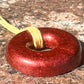 RED TORUS PENDANT Copper, Magnetic sand, & Quartz, Magic Mix Mini-Torus Pendant of Copper Zinc and Iron Orgone