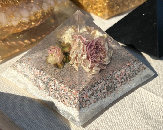 INNOCENT ROSE. Rose Copper Quartz Magic Mix Orgone. Giza Pyramid Energy. Crown Chakra Minerals. EMF Protection. Deep Sleep Raise Frequency