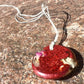 WINE ROSE TORUS PENDANT Copper, Magnetic sand, & Quartz, Magic Mix Mini-Torus Pendant of Copper Zinc and Iron Orgone