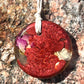 WINE ROSE TORUS PENDANT Copper, Magnetic sand, & Quartz, Magic Mix Mini-Torus Pendant of Copper Zinc and Iron Orgone