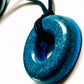 DEEP BLUE TORUS PENDANT (Brass) Copper, Magnetic sand, & Quartz, Magic Mix Mini-Torus Pendant of Copper Zinc and Iron Orgone