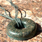 AQUA GREEN DARK AQUA TORUS PENDANT Copper, Magnetic sand, & Quartz, Magic Mix Mini-Torus Pendant of Copper Zinc and Iron Orgone