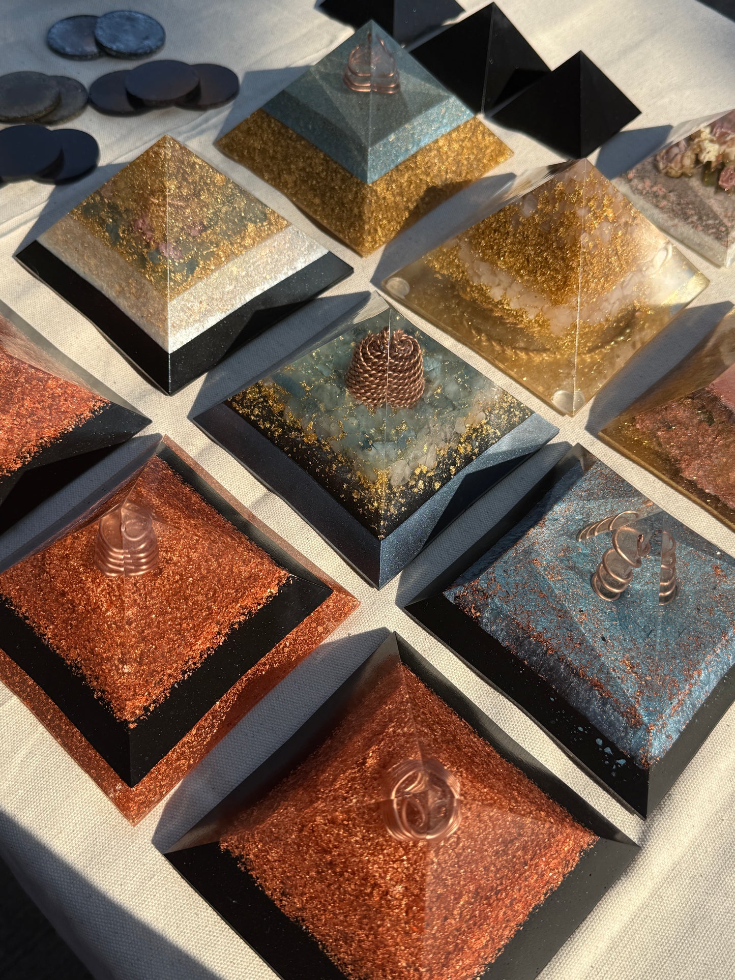 COPPER SOUL. Copper Wrapped Quartz Magic Mix Orgone. Giza Pyramid Energy. Crown Chakra Minerals. EMF Protection. Deep Sleep Raise Frequency