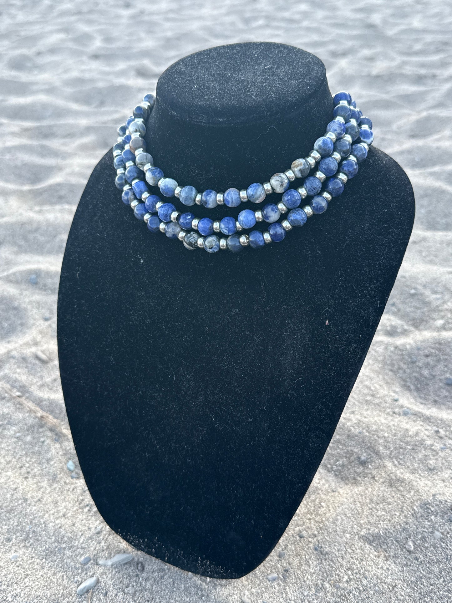 Sodalite Shield Chocker Necklace