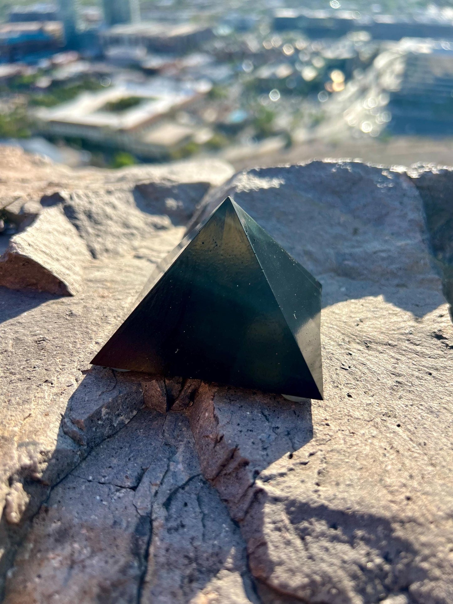 SUN MINI. All Magic Mix Orgone. Giza Pyramid Energy. Root and Crown Chakra Balancing Minerals. EMF Protection. Deep Sleep. Raise Frequency.