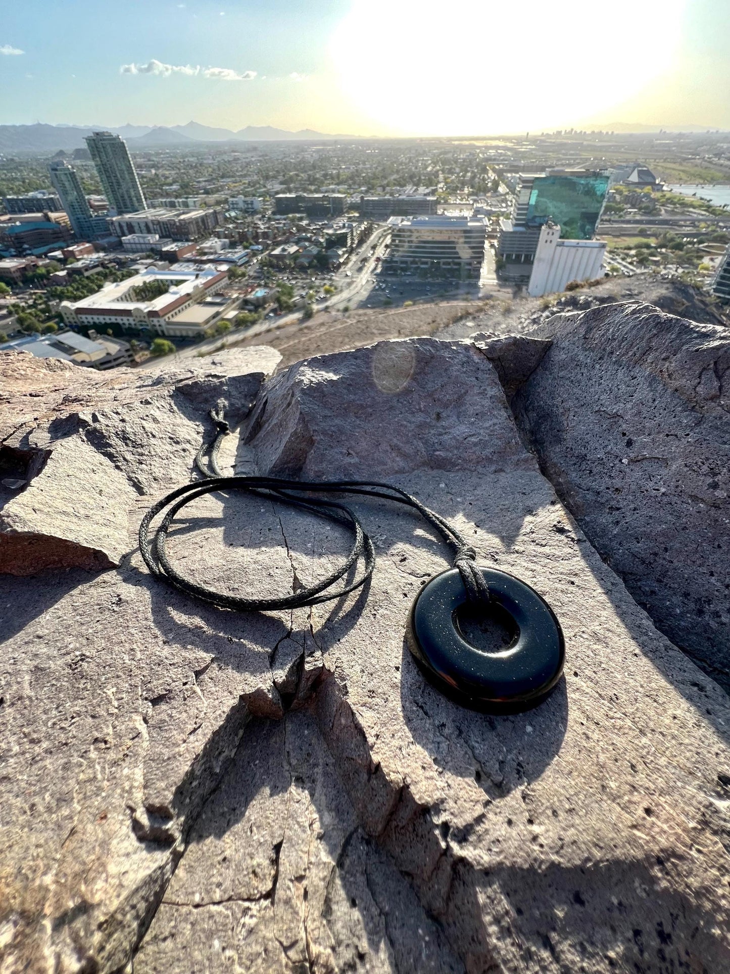 MAGICMIX TORUS PENDANT Shungite, Quartz, & Magic Mix Torus Pendant of Copper Zinc and Iron Orgone