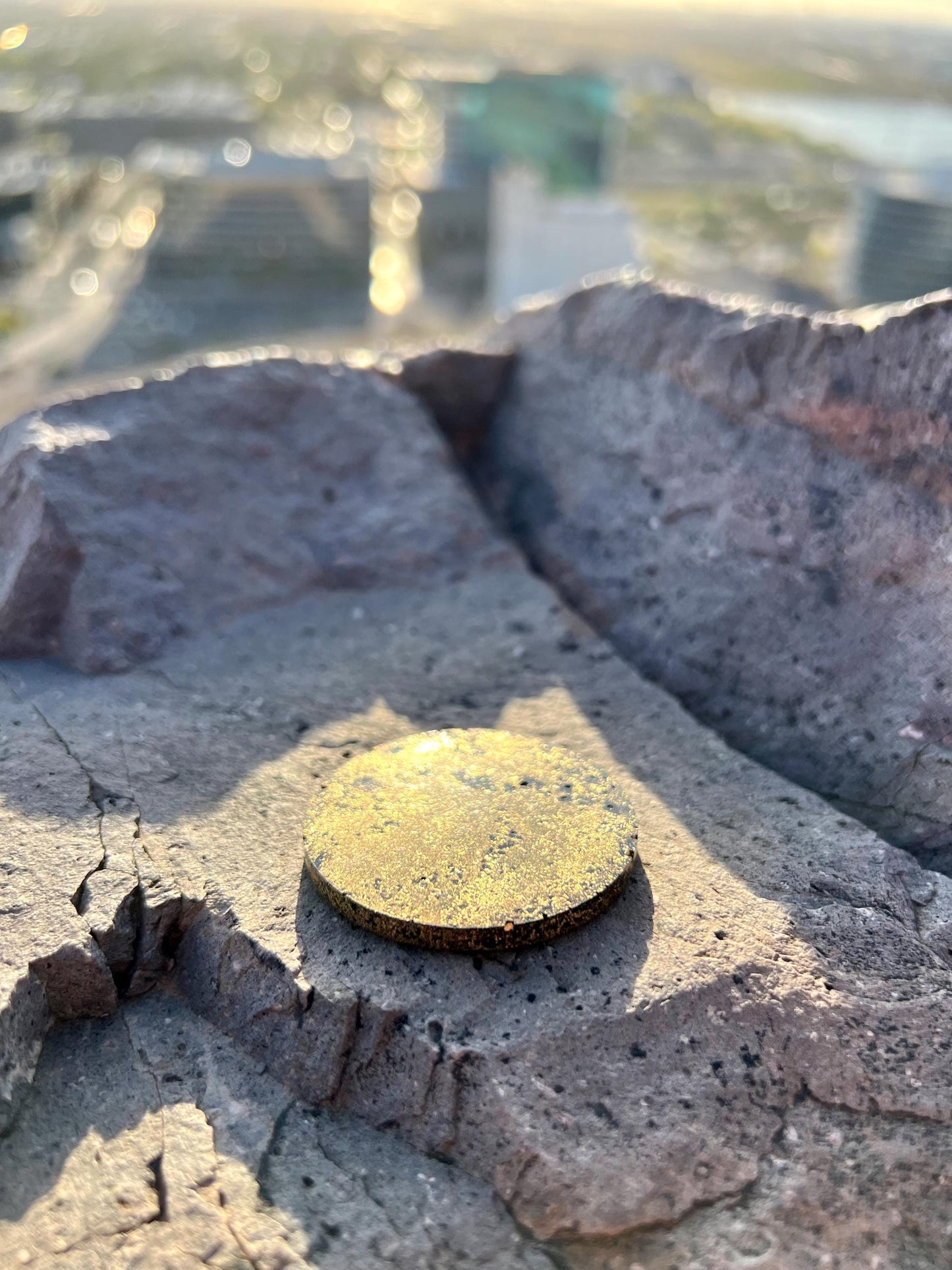 SUPER EMF STICKER 1-Single! Magic Mix Anti-Emf Brass Gilded Cell Phone Sticker Disc