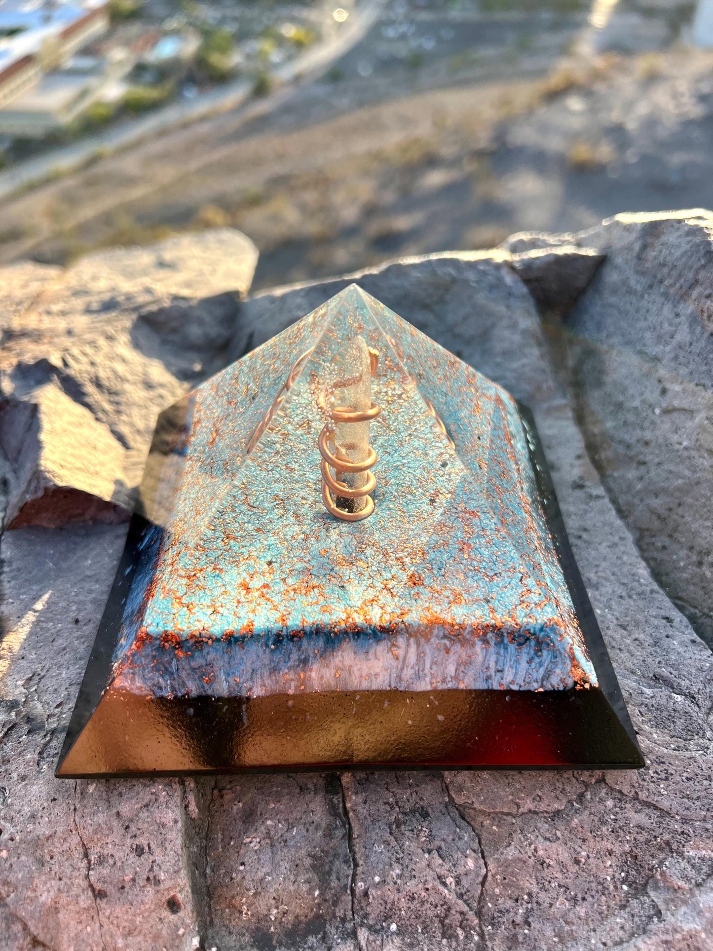 COPPER SOUL. Copper Wrapped Quartz Magic Mix Orgone. Giza Pyramid Energy. Crown Chakra Minerals. EMF Protection. Deep Sleep Raise Frequency