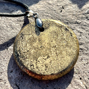 MAGICMIX PRO PENDANT (Brass) Brass Shungite, Quartz, & Magic Mix Brass Gilded Pendant of Copper Zinc and Iron Orgone