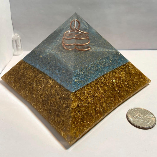 AQUA SUN. Copper Wrapped Quartz Magic Mix Orgone. Giza Pyramid Energy. Crown Chakra Minerals. EMF Protection. Deep Sleep. Raise Frequency.
