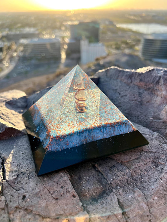 COPPER SOUL. Copper Wrapped Quartz Magic Mix Orgone. Giza Pyramid Energy. Crown Chakra Minerals. EMF Protection. Deep Sleep Raise Frequency