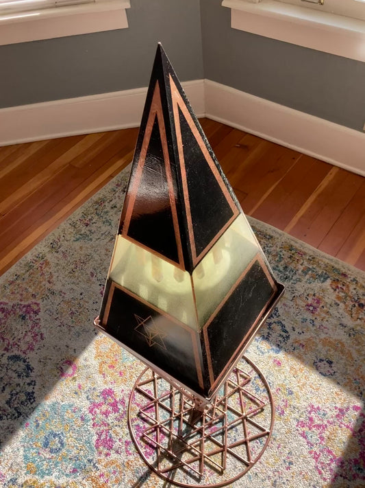 SACRED MERKABA. Exclusive Copper Orgone Nubian Pyramid. Ultimate EMF Protection. Merkabah Energy. Enhance Meditation. Raise Frequency.